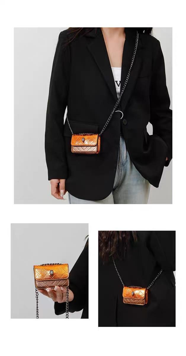 Mini magnetic clasp crossbody chain bag, small shoulder bag with flip cover, available in multiple colors, casual style, suitable for all seasons.