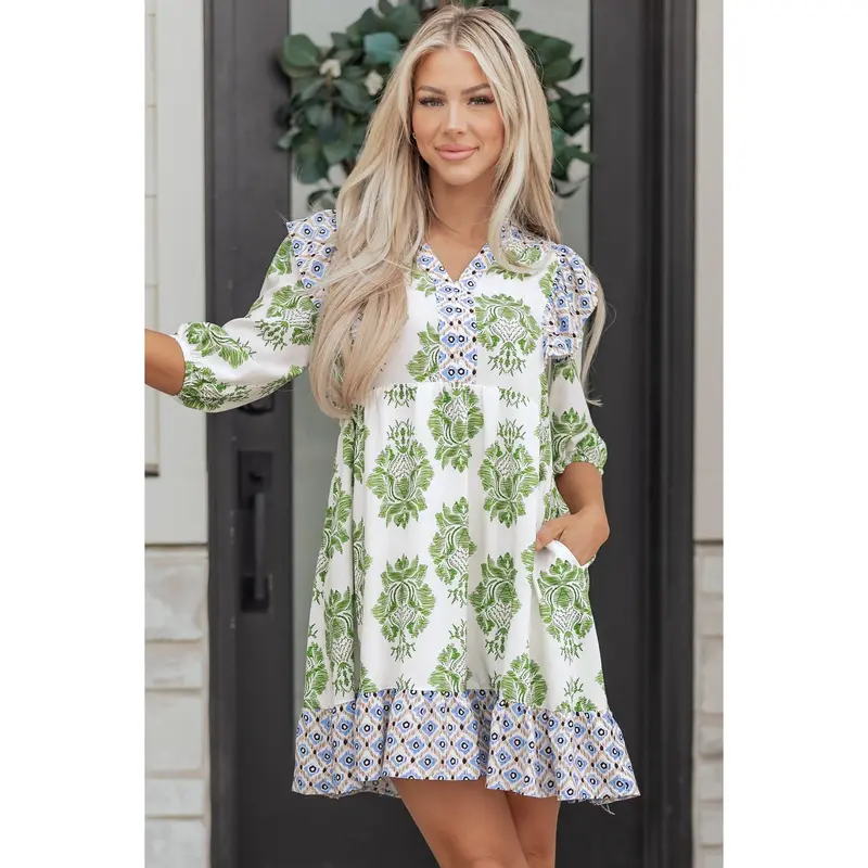 alfalfa shift mini dress green stripe - TikTok Shop