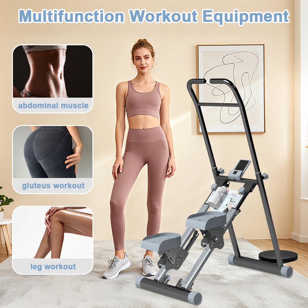 OVER SELF Stair Stepper with Handlebar for Full-Body Workout Compact Cardio Climber Exercise  for Home Gym Full Body Workout 220lbs Weight Capacity