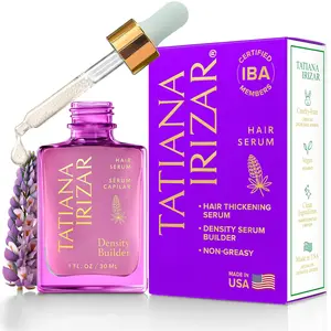 Tatiana irizar Hair Density Serum Builder - Made in USA - Non-Greasy & Clinically Proven Scalp thickening Treatment with Biotin Argan Caffeine & Pea Peptides - 30ml Natural Ingredients Residue Free
