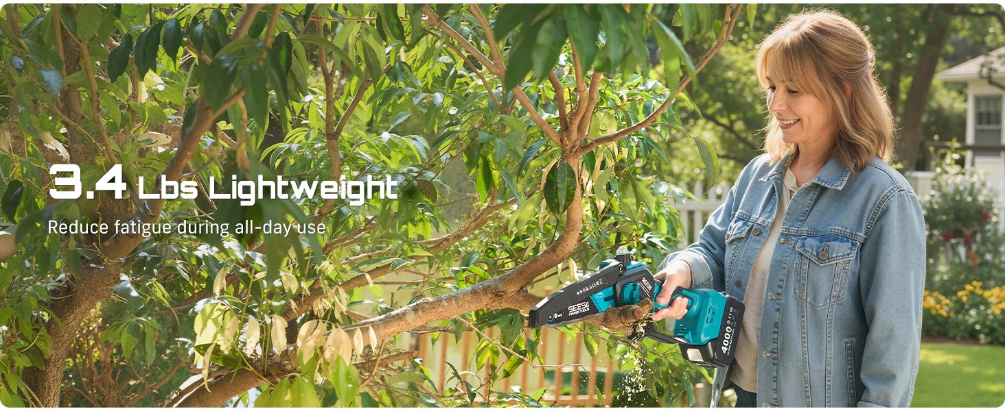 2-IN-1 Cordless 6-inch Electric Pole Saw, SeeSii Brushless Chain Saw with 2x 2.0Ah Battery, 16-Foot MAX Reach Brach Tree Saw with Extension Pole for Wood Cutting Garden CH600 #TikTokShopBlackFriday 2-IN-1 Cordless 6-inch Electric Pole Saw, SeeSii Brushless Chain Saw with 2x 2.0Ah Battery, 16-Foot MAX Reach Brach Tree Saw with Extension Pole for Wood Cutting Garden CH600 #TikTokShopBlackFriday