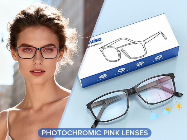 [2025 New Arrivals] Viyawise Blue Light Blocking Glasses with case for Women & Men, Eye Strain Protection Bluelight Blockers Clear Glasses for Better Sleep Reading Indoor Outdoor Computer Gaming