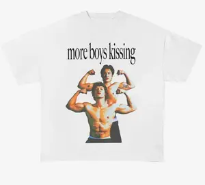 [Graphic Tee]More Boys Kissing Shirt, Heated Rivalry 90s Bootleg Tee, Rozanov & Hollander Heated By Rivalry, Graphic Design Tee baggy  shirt