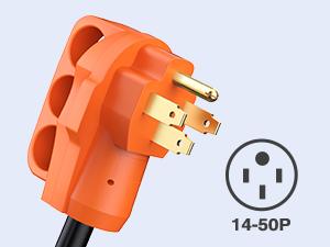 Nilight 18 inch 50 Amp to 30 Amp RV Plug Adapter Heavy Duty Dogbone Electrical Adapter with Handle 50A Male to 30A Female Cord Adapter 125V/3750W