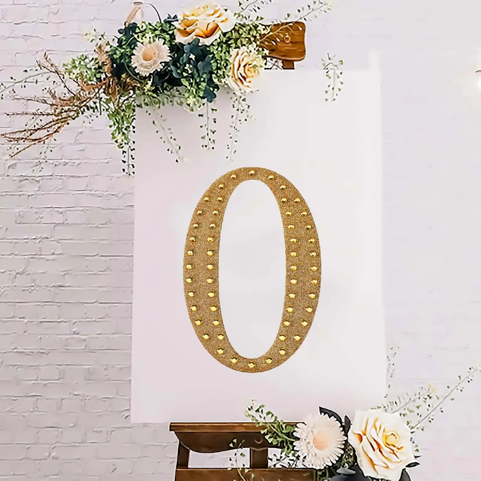8in Gold Glitter Rhinestone Alphabet "O" Decal Stickers - Adhesive Craft Letters for Crafting, Wedding DIY Embellishments (Toys & Hobbies, DIY Scrapbooking & Stamping Supplies), 8 Inches