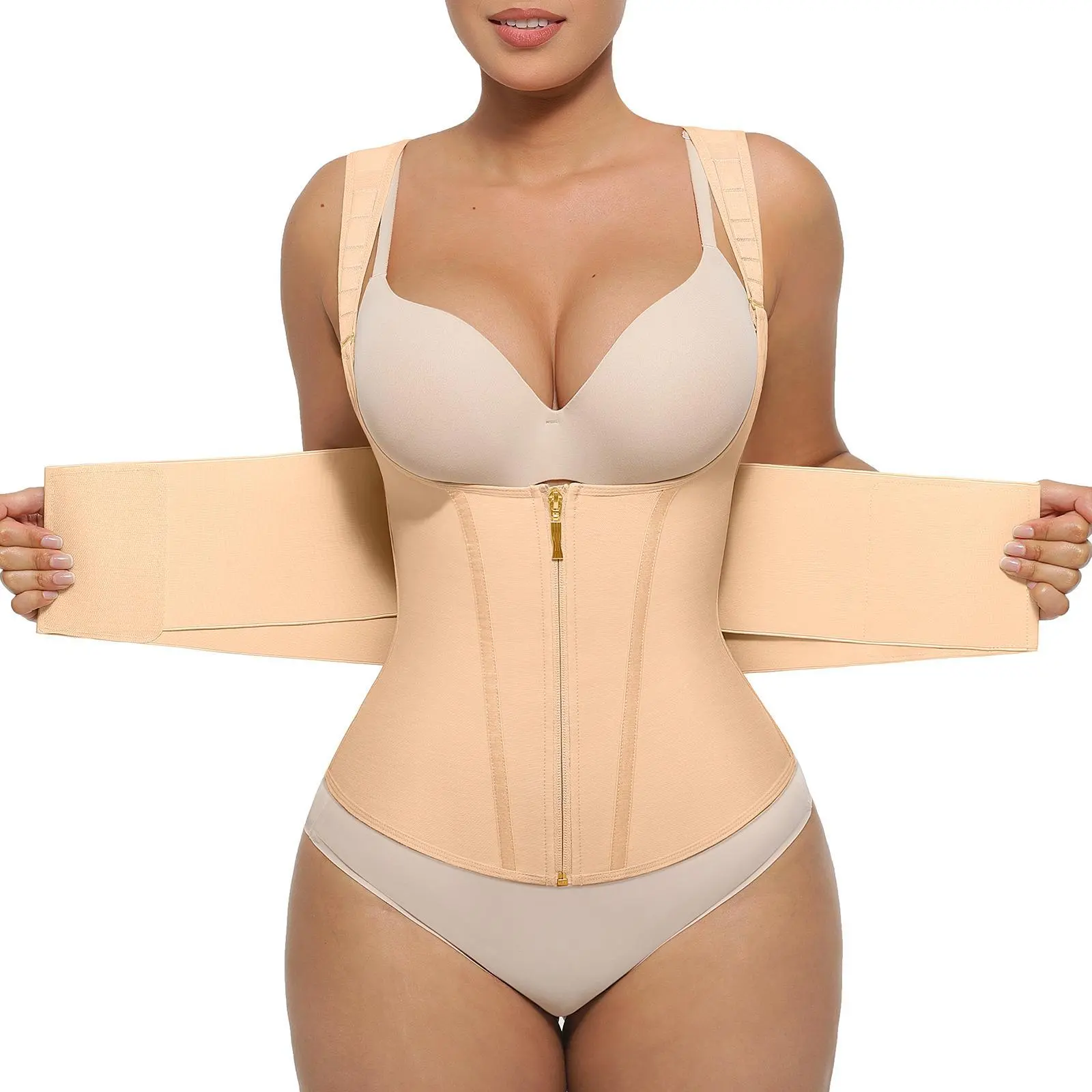 FeelinGirl#Live Stream Plus Size Waist Trainer OutdoorFun Vest  Womenswear Comfort Straps matt waist Spandex Day Waist Trainer Everyday Belts SpringStatements