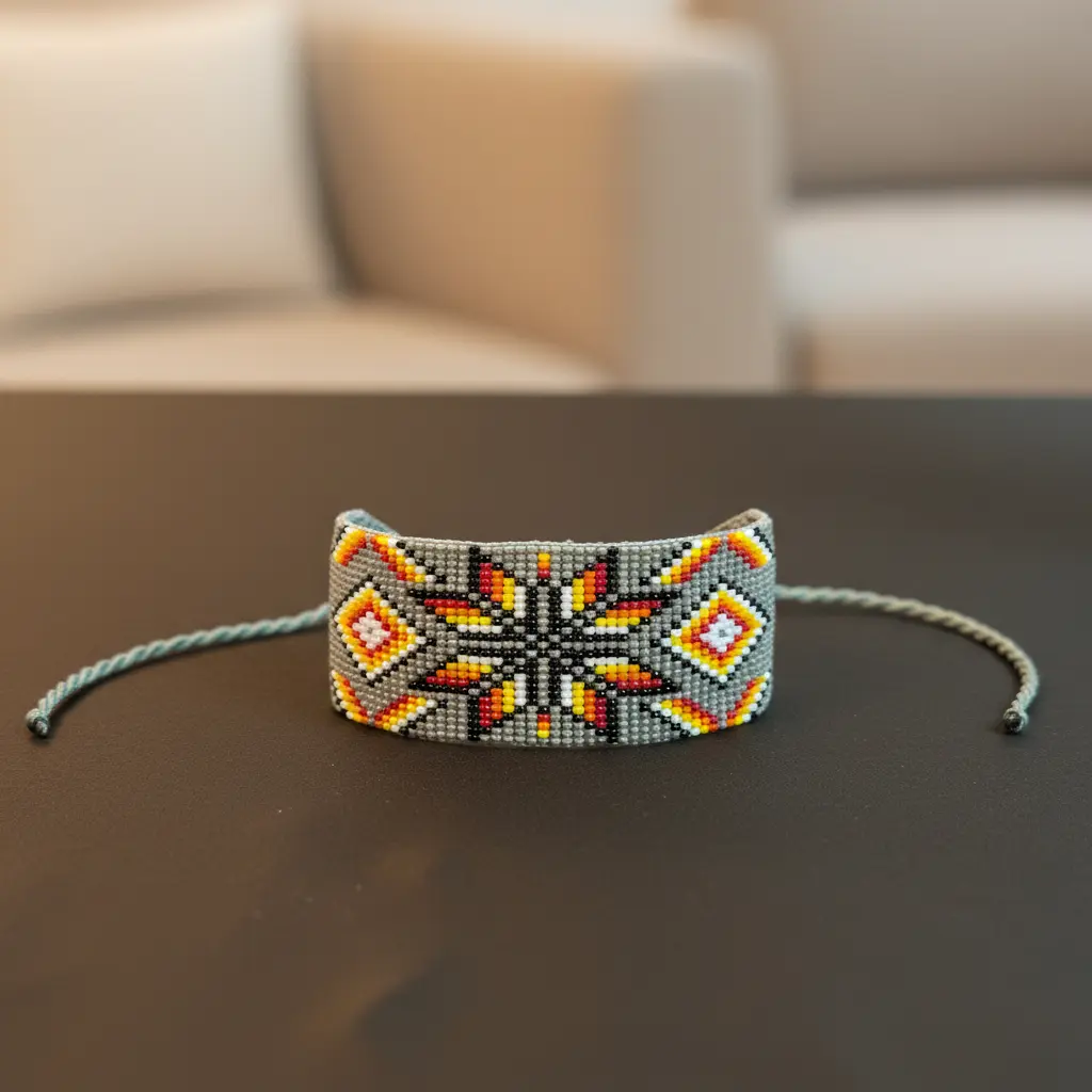Handwoven Beaded Bracelet – Thick Design
