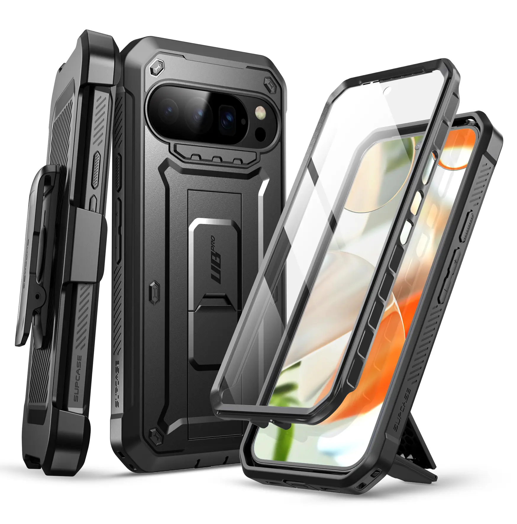 SUPCASE Unicorn Beetle Pro Durable Full Body Protective Case for Google Pixel 10 Pro 2025 - Built-in Stand, Belt-Clip, Military-Grade Resistance, Screen Protector, Smartphone Handheld Accessories