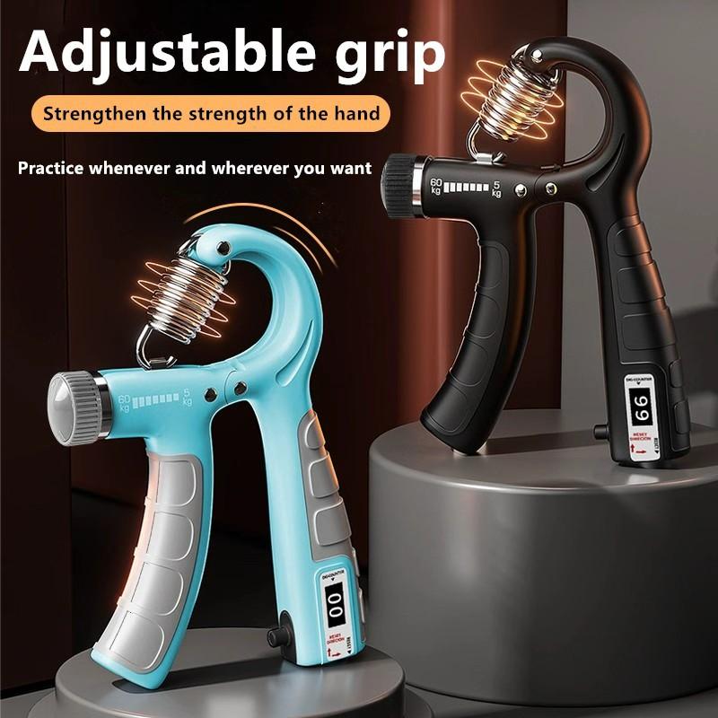 Adjustable Grip Strength Trainer 2Pack with Counter 11-132Lbs, Forearm Exerciser for Athletes Musicians