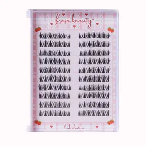 Premapped Manhua Manga Lashes Clusters 10 Pairs/140 Pcs Cat Eyelashes Lash Extension Lightweight Makeup