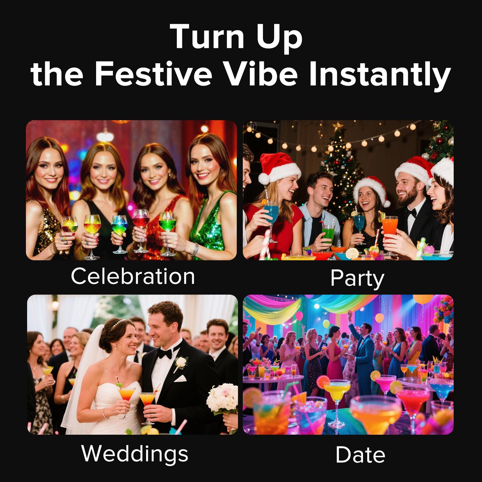 Ice Cube Light 12 pieces for Party/Pool/Bars Vibes  Water Activated Ice cube DIY Toy For Party Drinks Wedding Bars Waterproof Color-Changing Decor