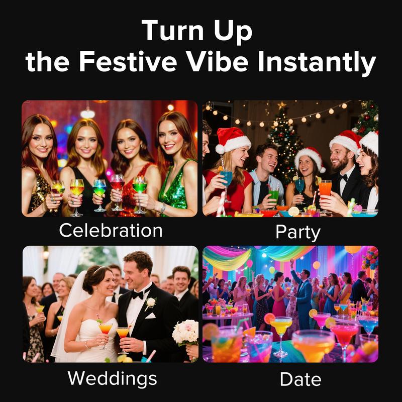 Ice Cube Light 12 pieces for Party/Pool/Bars Vibes  Water Activated Ice cube DIY Toy For Party Drinks Wedding Bars Waterproof Color-Changing Decor