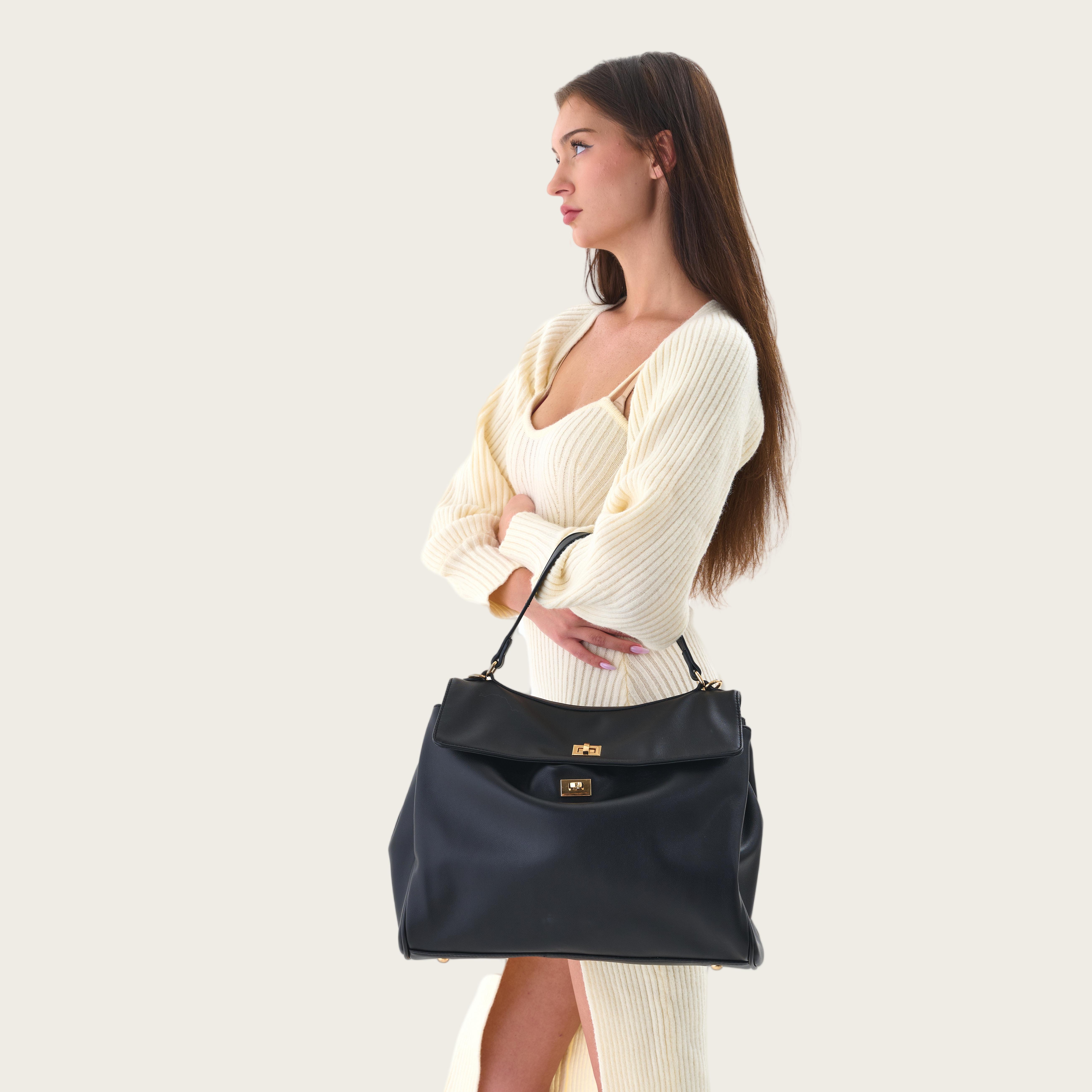 Tote Bags Leather for Women, Top Handle Bag, Trendy Luxury Hobo Handbag ,Lock Shoulder Crossbody Bag, Work Office Mother gifts