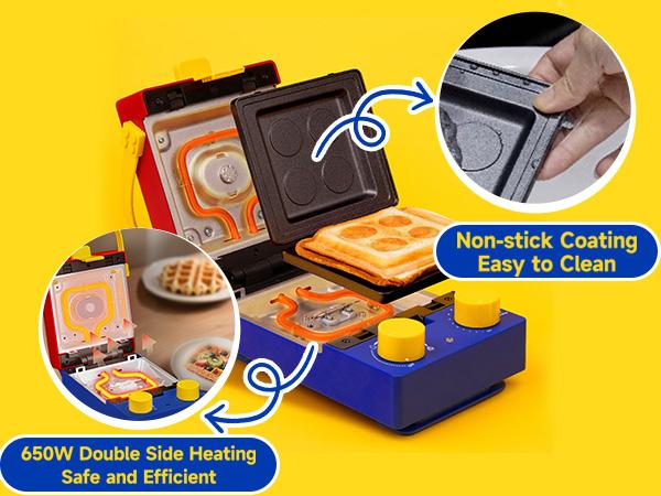 Candy 3-in-1 Breakfast Maker & Panini Press - Fun Red! Christmas Gift. Features removable plates for easy cleaning and fast heating. Perfect for snacks, quesadillas, dorms, and travel. Kids & Adults Love It! Candy 3-in-1 Breakfast Maker & Panini Press - Fun Red! Christmas Gift. Features removable plates for easy cleaning and fast heating. Perfect for snacks, quesadillas, dorms, and travel. Kids & Adults Love It!