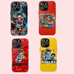 Custom Roblox Pixel Art Gamer Aesthetic Phone Case - Trendy Vibrant Polycarbonate-Rubber Casing for iPhone 1-17 Pro Max Plus, Shockproof Heavy-Duty Smartphone/Cellphone/Handheld Devices Accessory