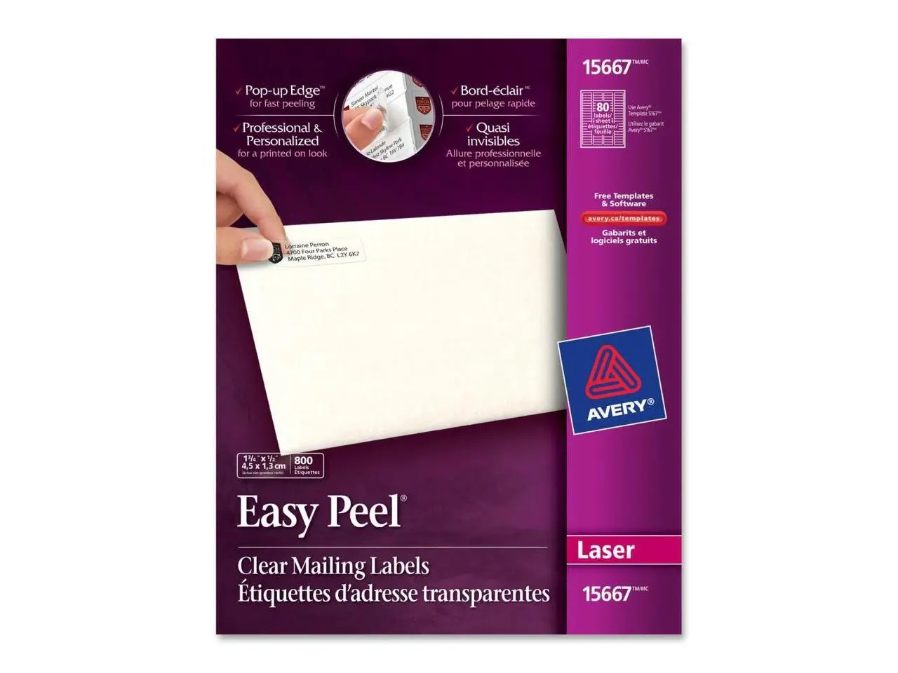 Avery Easy Peel Return Address Label