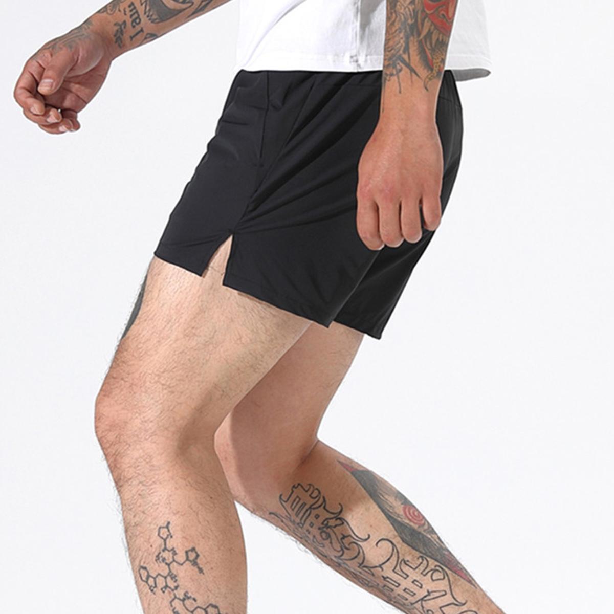 Men's Athletic Training Shorts - Quick-Dry Gym Running Workout Shorts with Pockets, Lightweight - Casual Sports Shorts for Swimming & Outdoor Activities - Machine