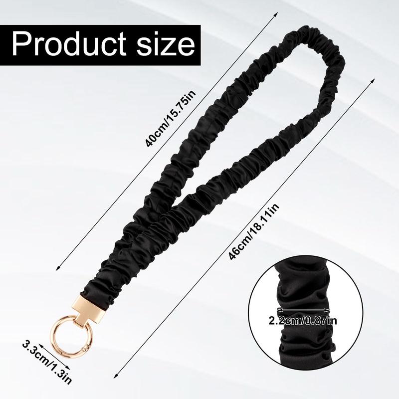 Elastic Hairband Lanyard Keychain for Women Hands-Free ID Key Holder Necklace Stretchy Lightweight Design Cute Practical Accessory for Teachers Office School Travel Daily Use Gift Giving