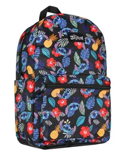 Disney Lilo & Stitch Tropical Leaves Pineapple 17" Travel Laptop Backpack Disney Lilo & Stitch Tropical Leaves Pineapple 17" Travel Laptop Backpack