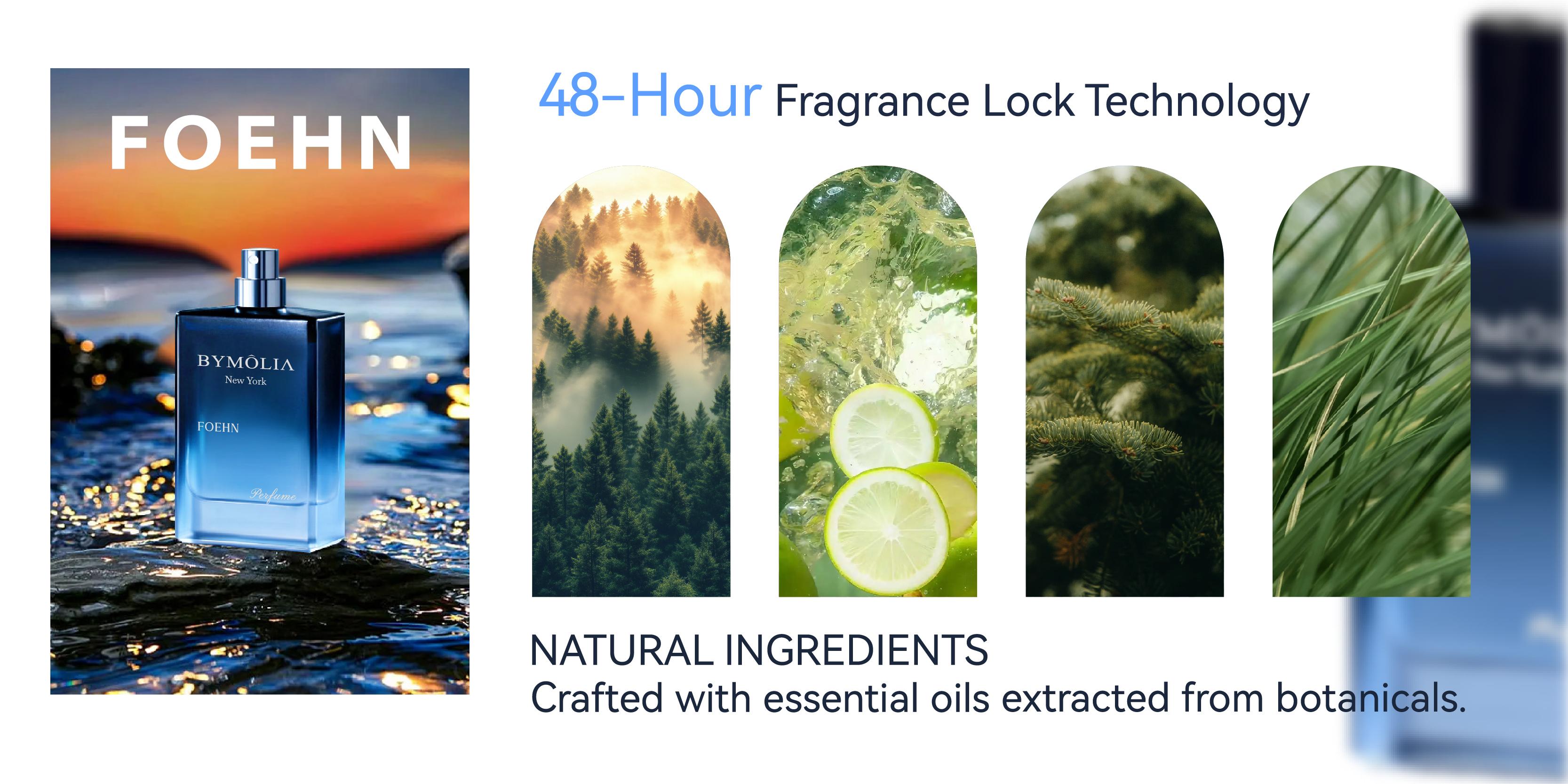 BYMOLIA FOEHN | For Men Woody Fougere Perfume | Bergamot, Lavender, Vanilla, Patchouli & Cedarwood  Eau de Parfum Spray 50ml (1.7oz) | Long-Lasting, Confidence-Boosting & Cruelty-Free Fragrance