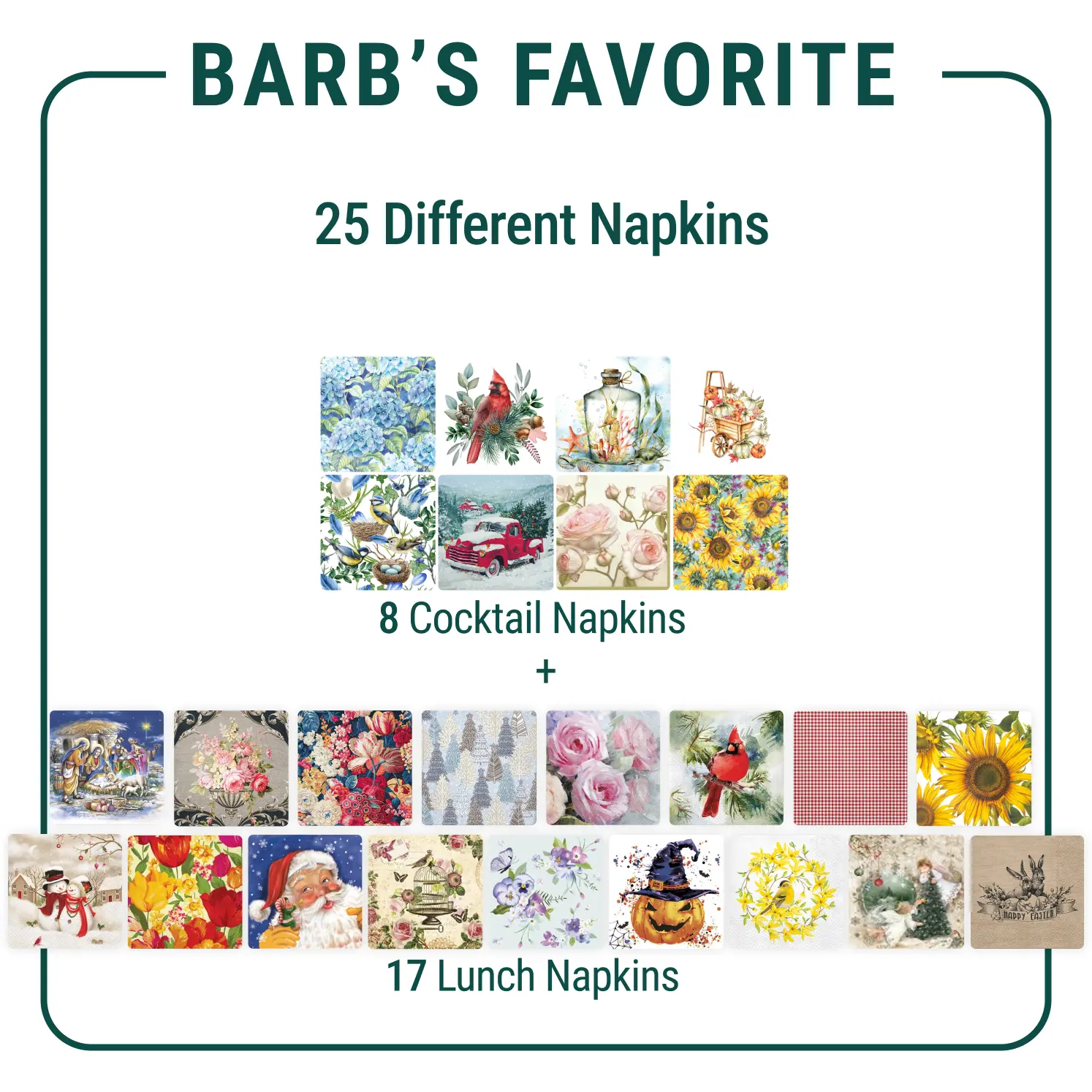 Napkin Bundle - BARB'S FAVORITE