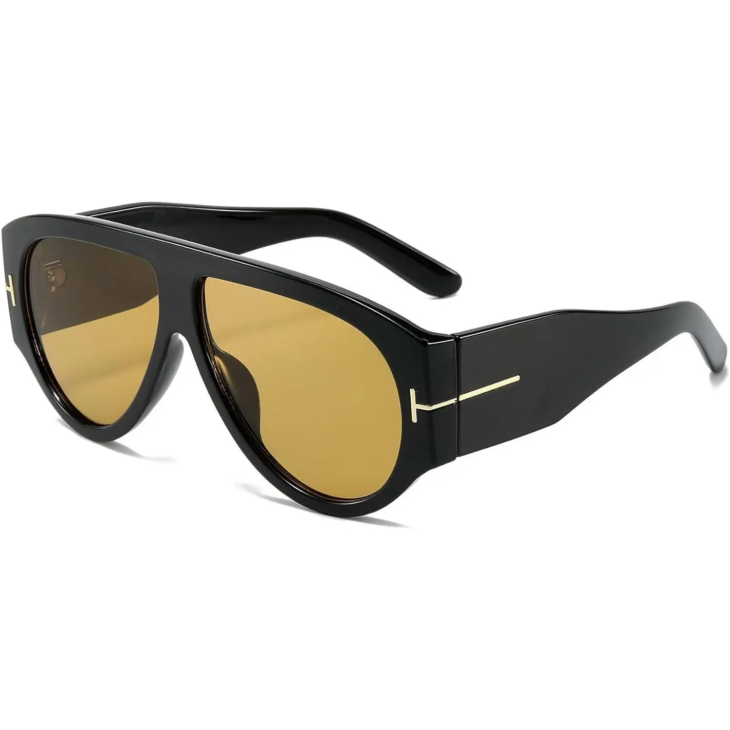 Retro Oversized Aviator Sunglasses for Women Men 70s Style UV400 Protection Luxury Thick Frame Fashion Shades#SummerVibes