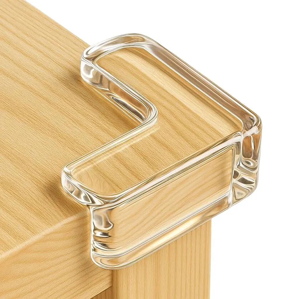 12 Pack Corner Protectors for Baby Clear Baby Proofing Corner Guards with Strong Adhesive | Furniture Edge & Table Corner Protectors | Soft Safety Corner Bumpers for Tables, Cabinets & Desks