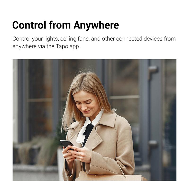 Tapo S500 (4-Pack) – Single-Pole Smart Light Switch | Matter-Ready* | Works with Alexa, Google & Samsung Bixby | App & Voice Control | Scheduling & Away Mode | Neutral Wire Required | UL Certified | 2.4 GHz Wi-Fi | No Hub Needed