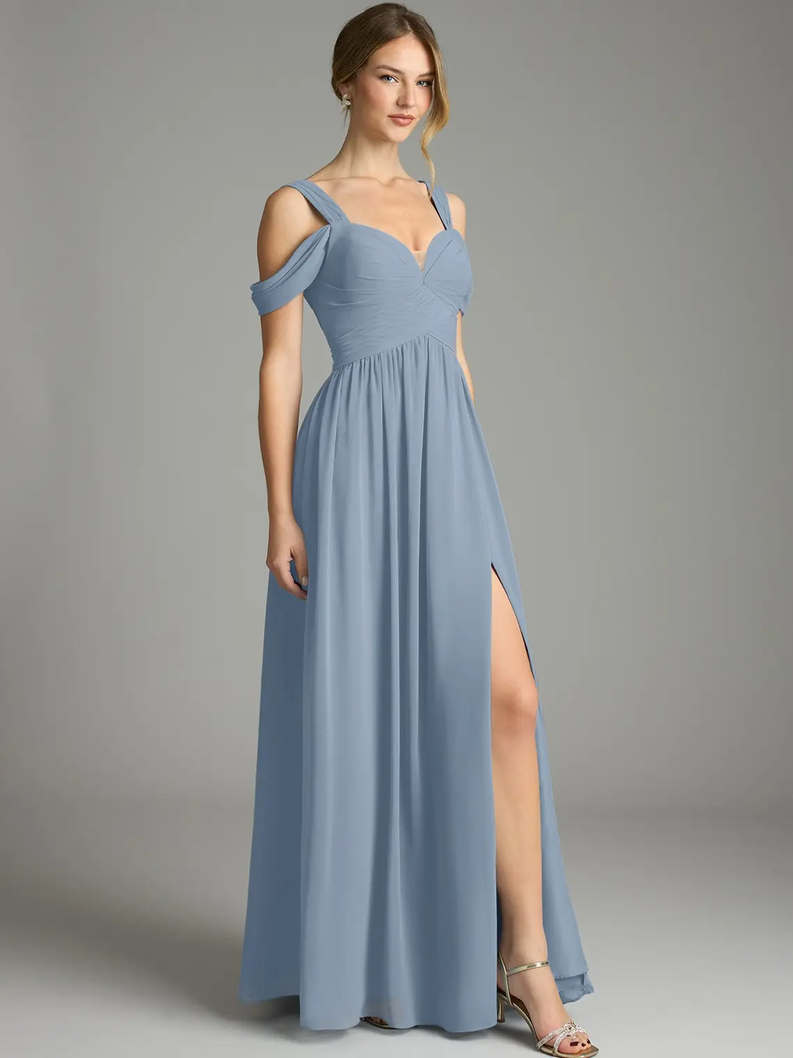 open lace back dress Elva Modal Sweetheart-Neck Gown in Black main image 0