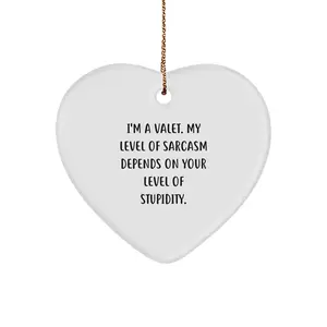 Funny Valet Gifts, Valet Heart Ornament, Christmas Unique Gifts for Him