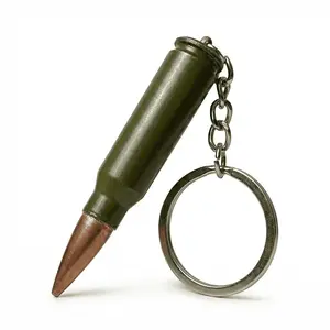 Bullet Keychain Metallic Ring - Elegant Bullet Shaped Keychain for Car Mirror Backpack Home Decor, Creative Holiday Gift