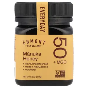 Egmont Honey Manuka Honey, Raw & Unpasteurized, MGO 50+ , 8.8 oz (250 g)