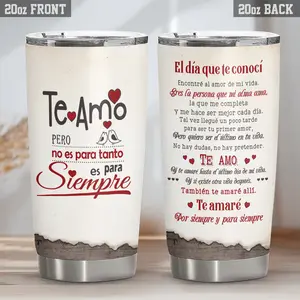 [BNB] Te Amo Pero No Es Para Tanto Es Para Siempre 20 30 oz Tumbler – Romantic Spanish Love Quote Gift for Wife Girlfriend Mom, Stainless Steel Insulated Cup from Husband Boyfriend, Valentine Anniversary Mothers Day Gift for Her