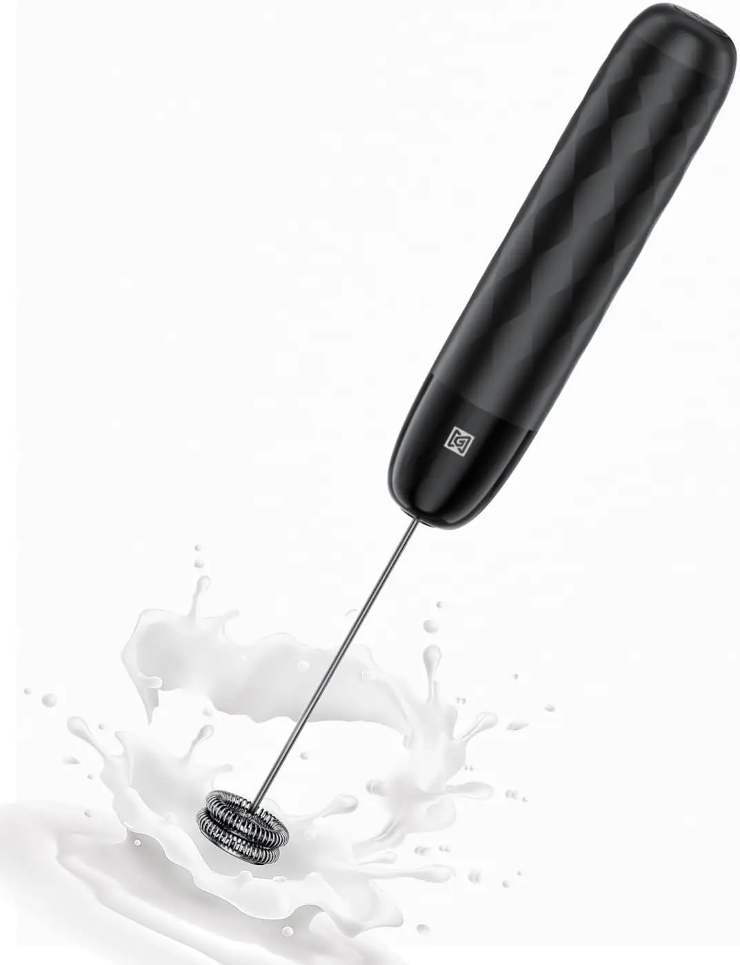 MAESTRI HOUSE LunaFro Mini Rechargeable Automatic High Speed Handheld Milk Frother Wand - Detachable Stainless Steel Whisk, Coffee Frother Mixer for Lattes, Cappuccino, Automatic Handheld Milk Frothers