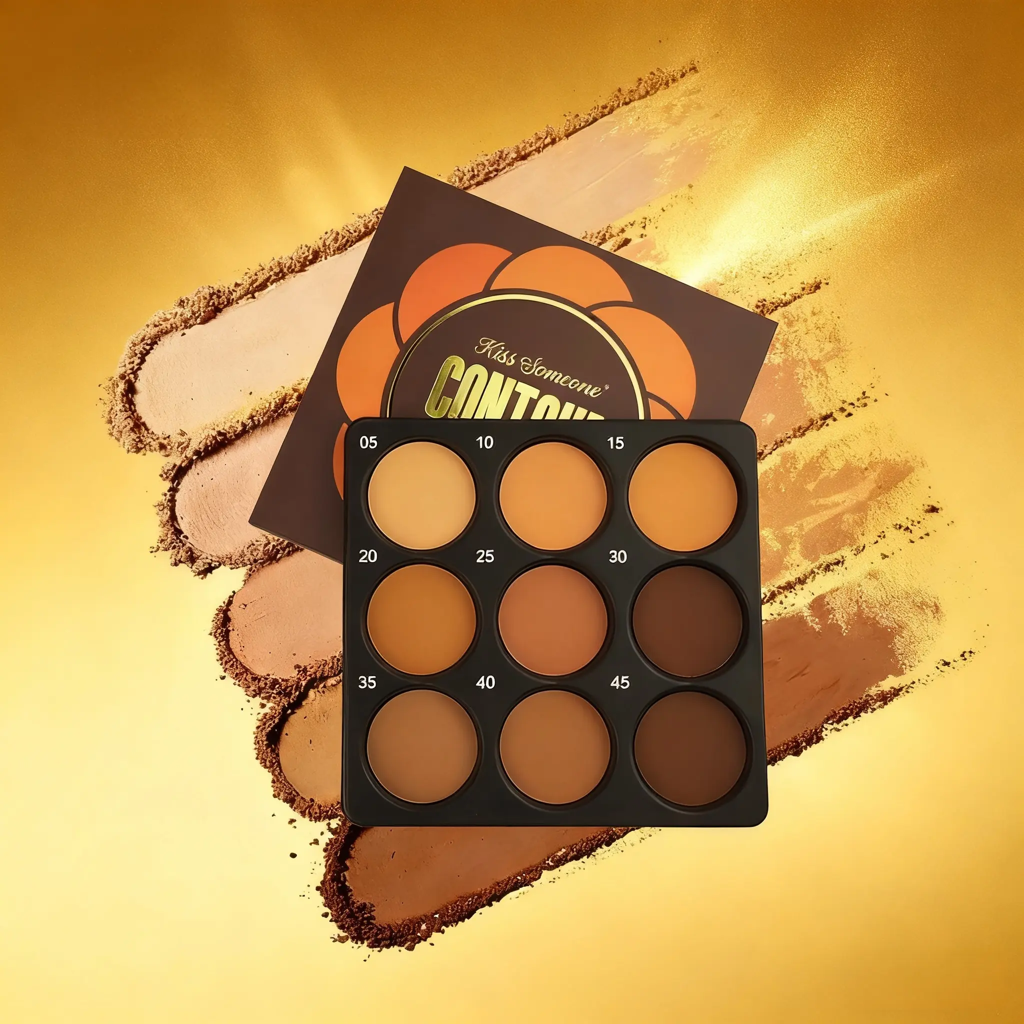 9-Color Matte Dark Contour Powder Palette, Waterproof Natural Face Makeup for Makeup Tutorials, Makeup Tutorial