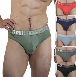 6PCS Breathable Low Waist Men Thin Panties Male Lingerie Briefs Men's Underwear Elastic Letter Underpants Gifts