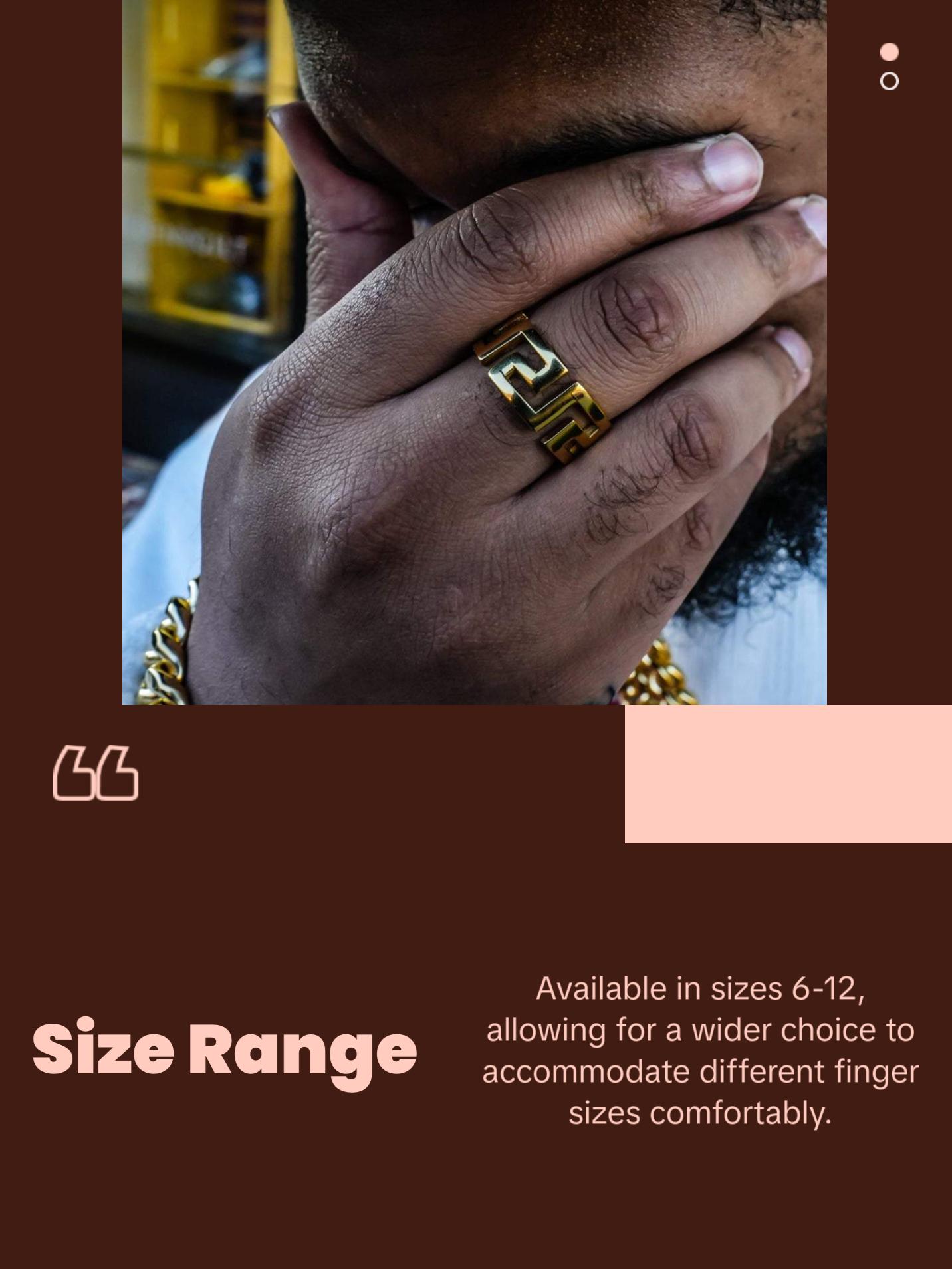 Greek Ring - 18K Gold Plated