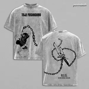 Toji Shirt Wash, Jjk Anime shirt, Toji Fushiguro shirt, JujutsuKaisen Anime Shirt Manga Acid Washed Lightweight Cotton T-shirt Hoodie, Sweatshirt, Vintage Shirt, Anime Lover