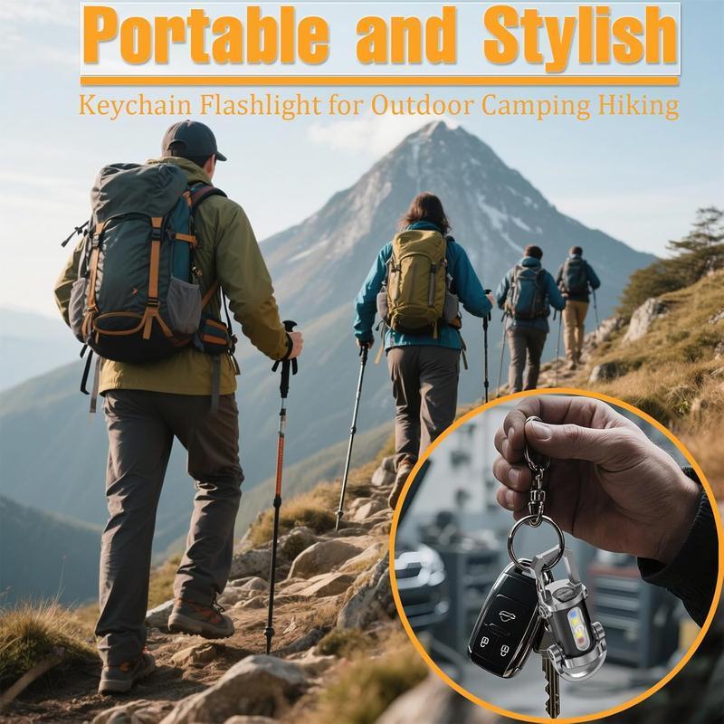 2PCS Rechargeable Keychain Flashlights,High Lumen LED Mini Flashlight,Waterproof & Multi-Mode,for Walking, Searching and Hiking Ideal Holiday Gift Pathway Lighting Christmas Emergency,Travel & Outdoor Use, dimmable light, lamp