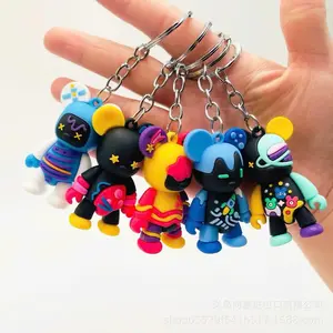 Cute Cartoon Bear Keychain Blind Box – Colorful Mini Figure Keyring for Bag & Backpack, Perfect Gift + Free Surprise Gift