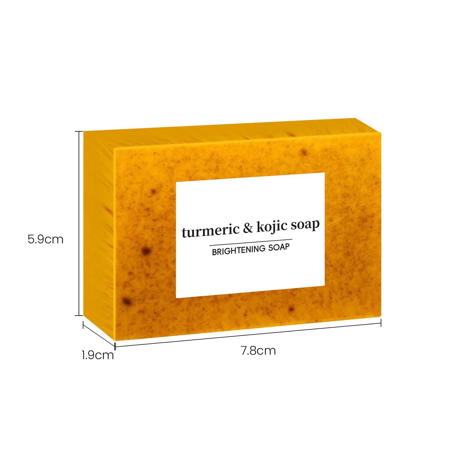[TURMERIC&KOJIC]Turmeric Wash and Care tow Piece Set, Tuemeric Facial Cleanser & Turmeric Soap Combo, Turmeric Cleansing Mousse, Face Wash and Soap Bundle for Face & Body Deep Cleansing (1pc Turmeric Wash+3pc Soaps)