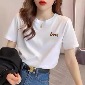 graphic tees Loose pure cotton short-sleeved T-shirt for women, new summer top for women, round neck for spring and autumn