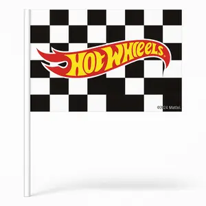 Hot Wheels Checkered Race Flag Party Favors, 8-Pack
