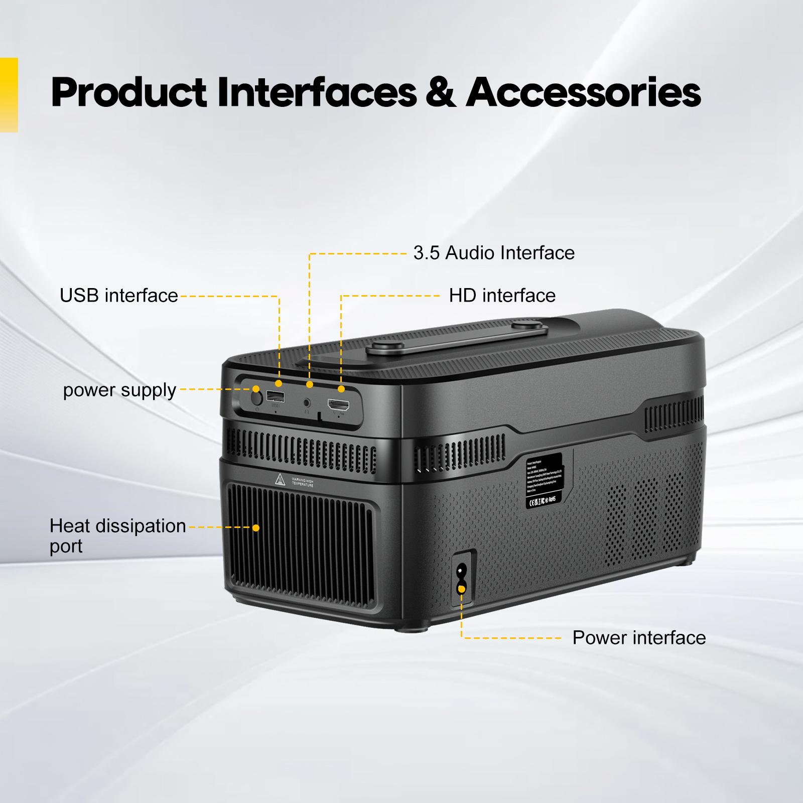 Magcubic HY450C 900ANSI Projector Auto Focus 8K Decode 0.6:1 Ultra Short Throw Full HD Native 1080P Auto Offset WiFi6 BT5.4 Built-in Daul 5W HiFi Speaker Auto Keystone Correction Home Theater