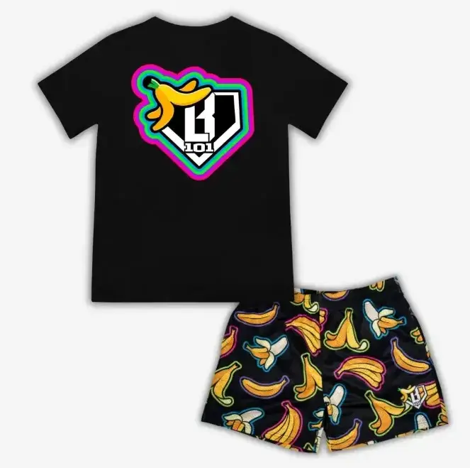 Baseball Lifestyle 101 - Banana Set | Youth & Adult Tee & Mesh Shorts