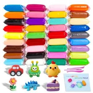 Air Dry Clay Polymer Clay Kit for Kids, 36/48 Color Ultra Light Magic Modeling Clay with 3 Sculpting Tools, Creative DIY Handicrafts Toy Perfect Easter Gift for Boys & Girls