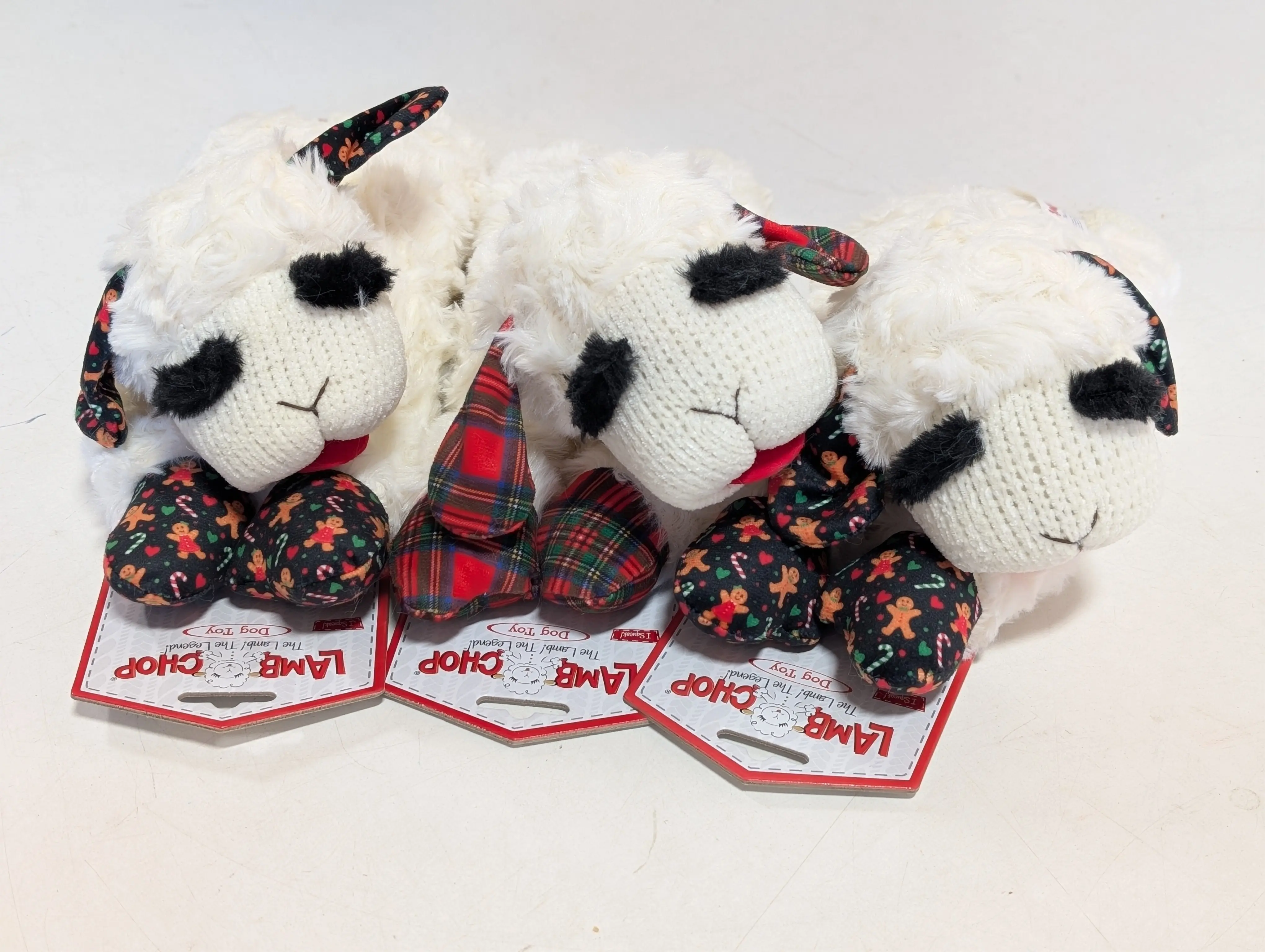 Multipet Merry Christmas Lamb Chop Dog Toy - Assorted Colors