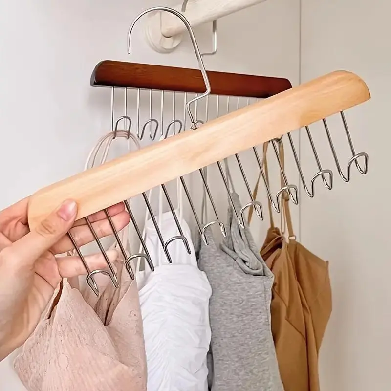 Stainless Steel Underwear Hanger with Hook, 1 Count/2 Counts Multifunctional Underwear Hanger, Clothes Hanger for Home Bedroom Wardrobe