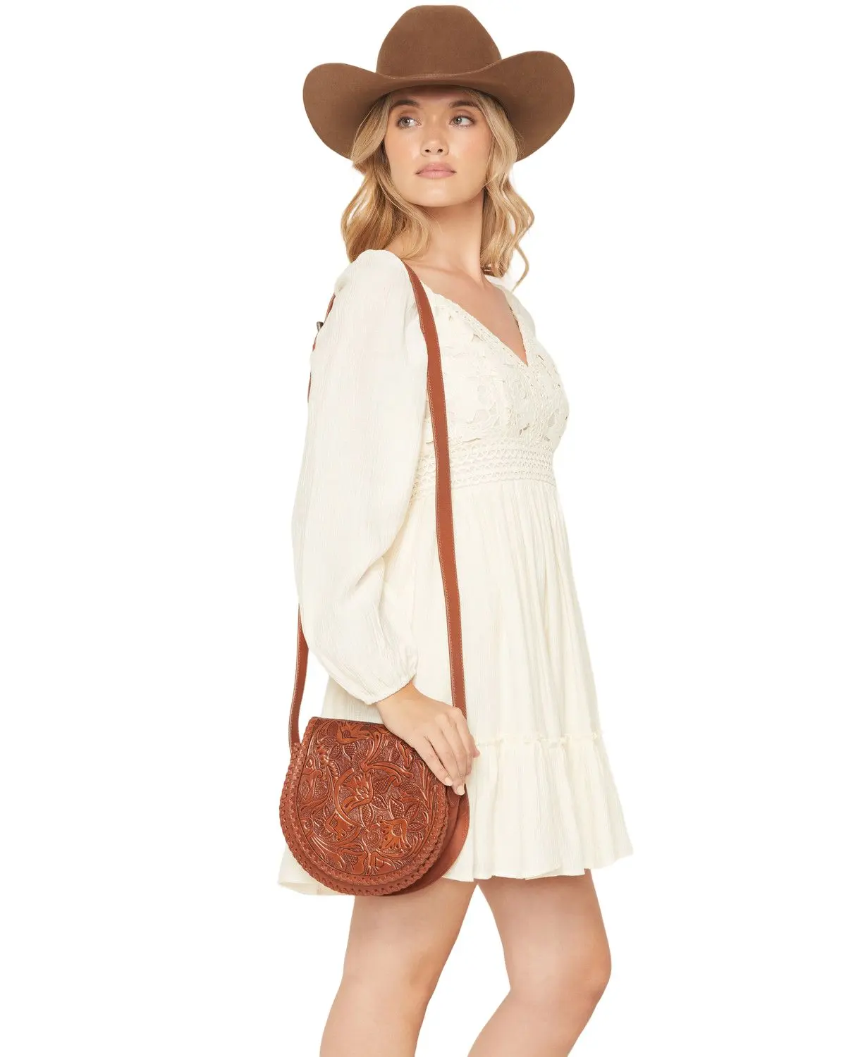 Shyanne Women's Women'S Claire Tooled Crossbody Bag - Safa25hb4-Bn