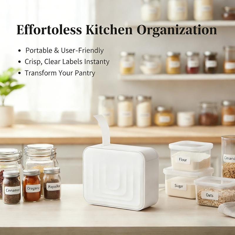 Marklife mini label maker printer, portable wireless thermal printer, easy to use. Can print thank you labels, item labels, and spice jar labels, suitable for office, home, and students.